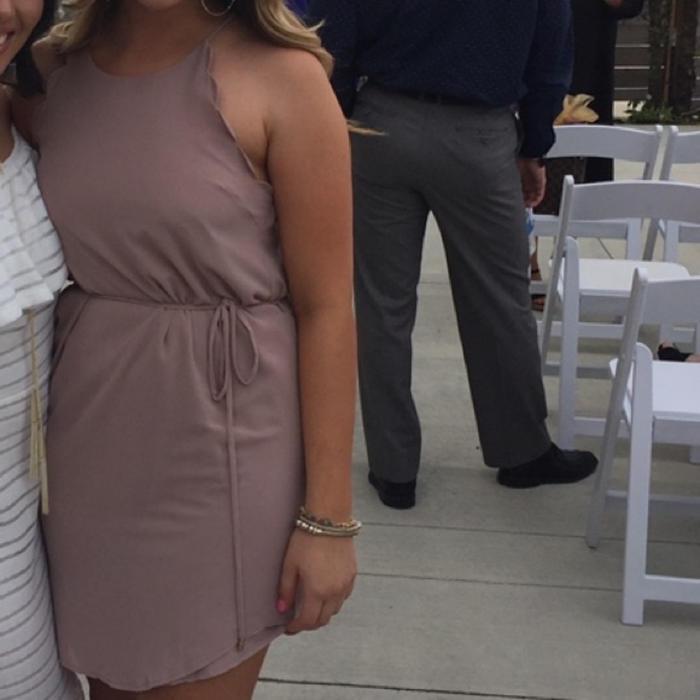 Mauve scalloped dress